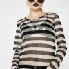 Tripp NYC Long Sleeve Striped Mesh Top 2 Tripp NYC Long Sleeve Striped Mesh Top