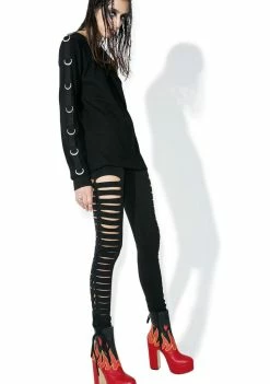 Tripp NYC Bottoms Side Cut-Out Leggings