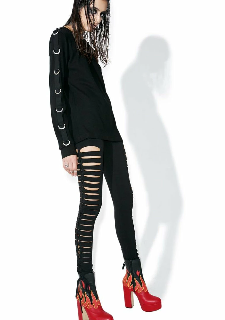Tripp NYC Bottoms Side Cut-Out Leggings 4 Tripp NYC Bottoms Side Cut-Out Leggings