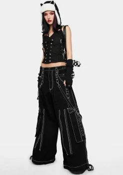Tripp NYC Back Up Wide Leg Skull Pants