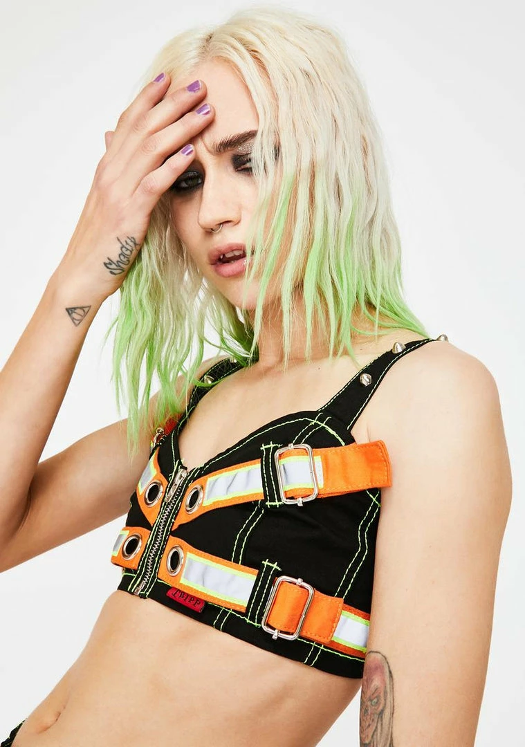 Tripp NYC Reflector Bustier Crop Top Tops 4 Tripp NYC Reflector Bustier Crop Top Tops