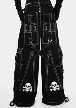 Tripp NYC Back Up Wide Leg Skull Pants