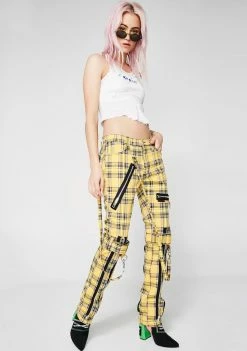 Tripp NYC Bottoms Plaid Bondage Pants