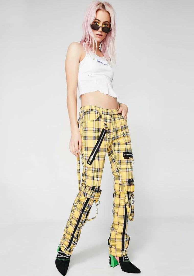 Tripp NYC Bottoms Plaid Bondage Pants 4 Tripp NYC Bottoms Plaid Bondage Pants
